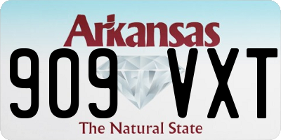 AR license plate 909VXT