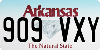 AR license plate 909VXY