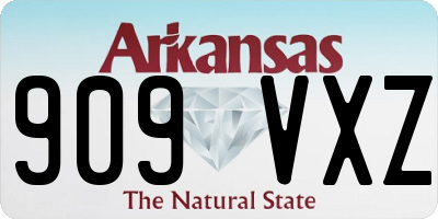 AR license plate 909VXZ