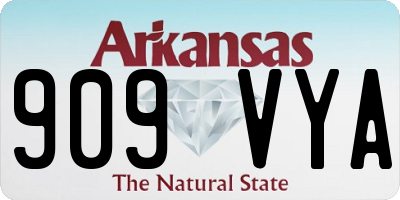 AR license plate 909VYA