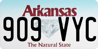 AR license plate 909VYC