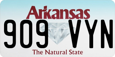 AR license plate 909VYN