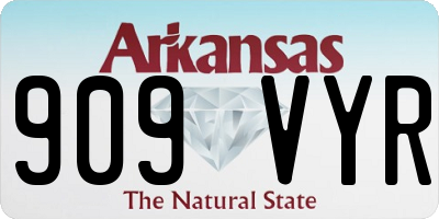 AR license plate 909VYR