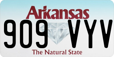 AR license plate 909VYV