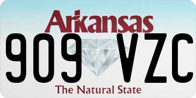 AR license plate 909VZC
