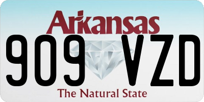 AR license plate 909VZD