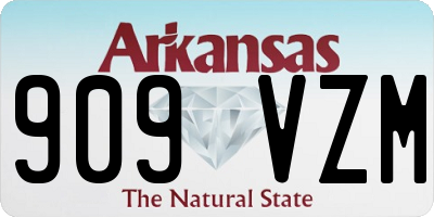 AR license plate 909VZM