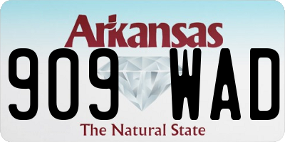 AR license plate 909WAD