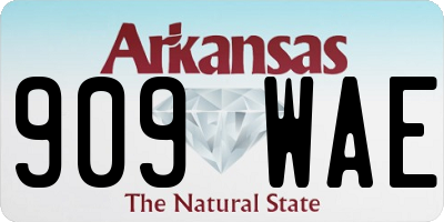 AR license plate 909WAE