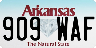 AR license plate 909WAF