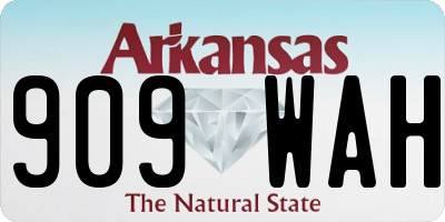 AR license plate 909WAH