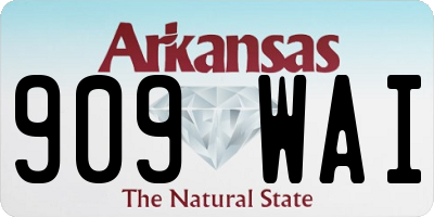 AR license plate 909WAI