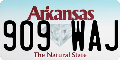 AR license plate 909WAJ