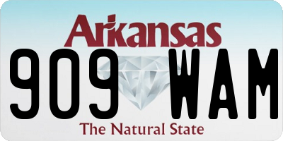 AR license plate 909WAM