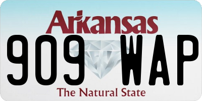 AR license plate 909WAP