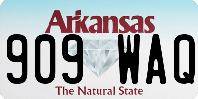 AR license plate 909WAQ
