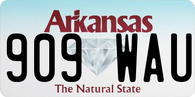 AR license plate 909WAU