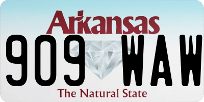 AR license plate 909WAW