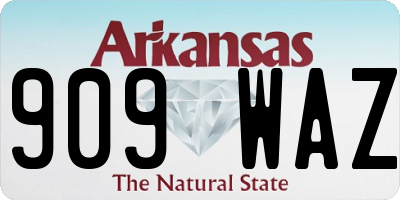 AR license plate 909WAZ