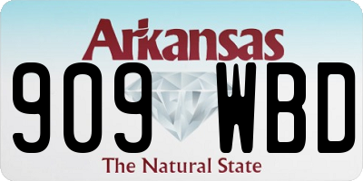 AR license plate 909WBD