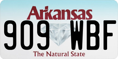 AR license plate 909WBF