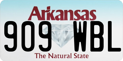 AR license plate 909WBL