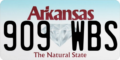 AR license plate 909WBS