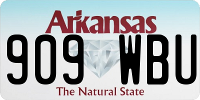 AR license plate 909WBU