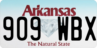 AR license plate 909WBX