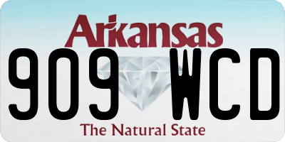 AR license plate 909WCD