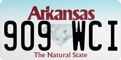 AR license plate 909WCI