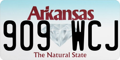 AR license plate 909WCJ