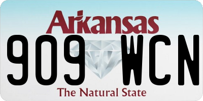 AR license plate 909WCN