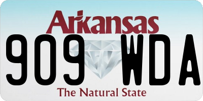 AR license plate 909WDA