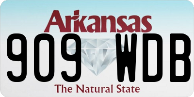 AR license plate 909WDB