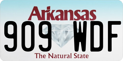 AR license plate 909WDF