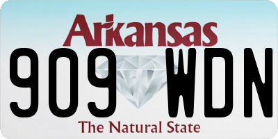 AR license plate 909WDN