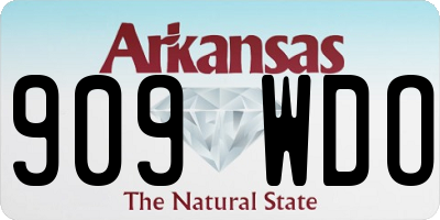 AR license plate 909WDO