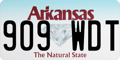 AR license plate 909WDT