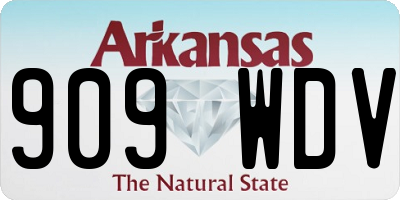 AR license plate 909WDV