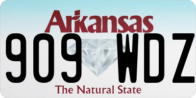 AR license plate 909WDZ