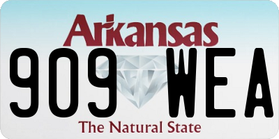 AR license plate 909WEA