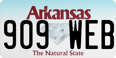 AR license plate 909WEB