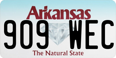 AR license plate 909WEC