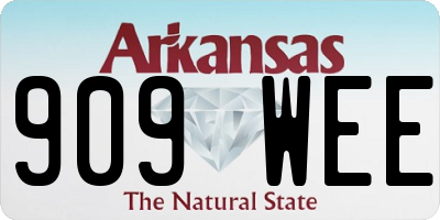 AR license plate 909WEE