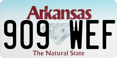 AR license plate 909WEF