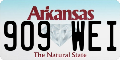 AR license plate 909WEI