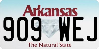 AR license plate 909WEJ