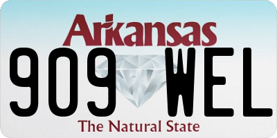 AR license plate 909WEL