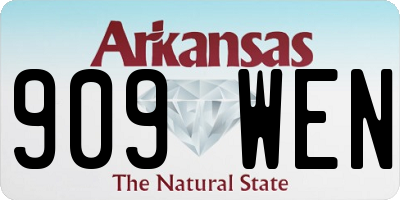 AR license plate 909WEN